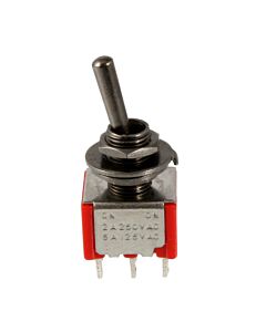 Black Chrome On On Round Bat Mini Switch